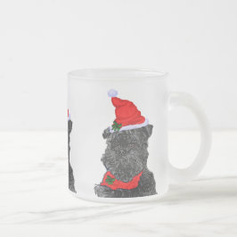 Affenpinscher julklappar frostad glasmugg