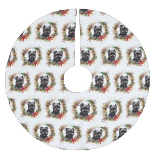 Affenpinscher Julkrans Festlig Valp Julgransmatta Borstad Polyester