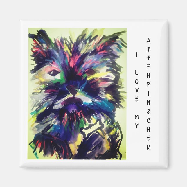 Affenpinscher Magnet (Framsidan)