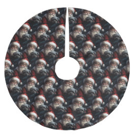 Affenpinscher med Jultomten julafton Julgransmatta Borstad Polyester