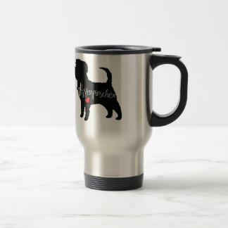 Affenpinscher med kärlek för hjärtahund avelnvalp resemugg