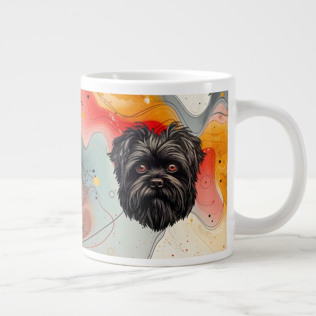 Affenpinscher Monkey Dog Affens Terrier Jumbo Mugg (Höger)