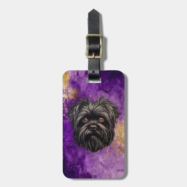 Affenpinscher Monkey Hund Affens Terrier Bagagebricka (Vertikal Framsida)