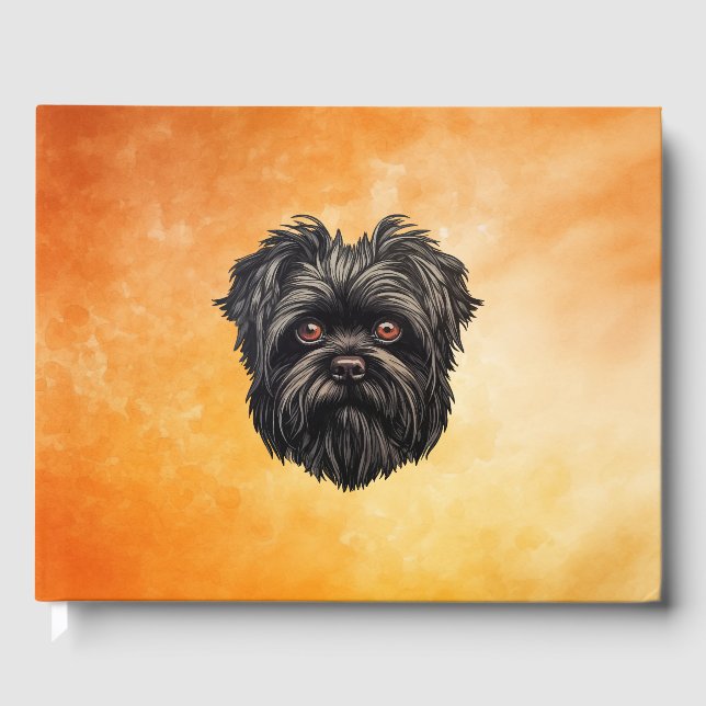 Affenpinscher Monkey Hund Affens Terrier Gästböcker (Framsida)