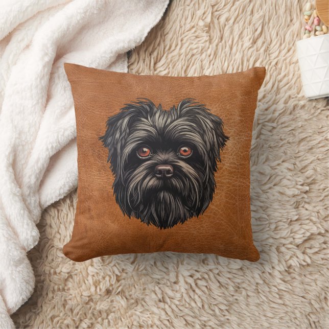 Affenpinscher Monkey Hund Affens Terrier Kudde (Filt)