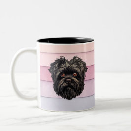 Affenpinscher Monkey Hund Affens Terrier Två-Tonad Mugg