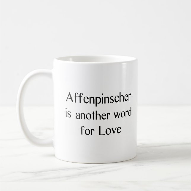 affenpinscher ord kaffe mugg (Vänster)