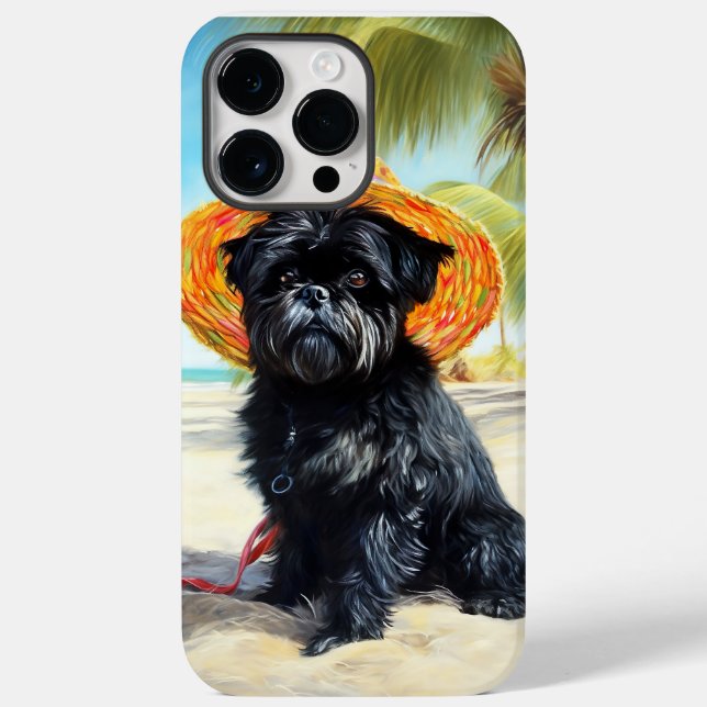 Affenpinscher på Beach, sommargåva till hundälskar (Baksida)