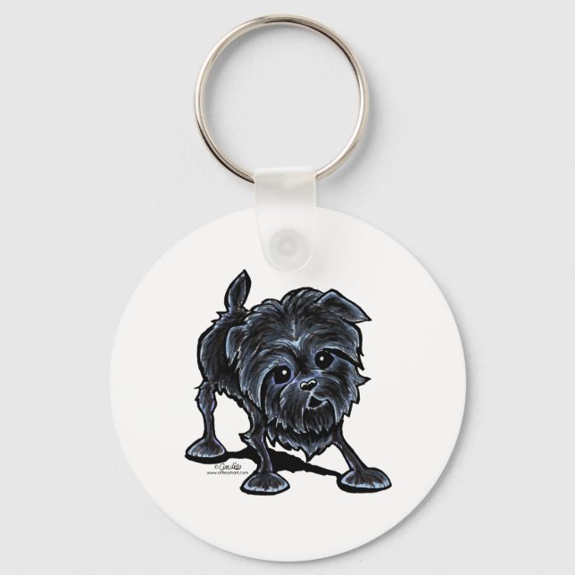 Affenpinscher på Play Nyckelring (Framsida)