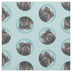 Affenpinscher Painting Black and Silver Hund Art Tyg