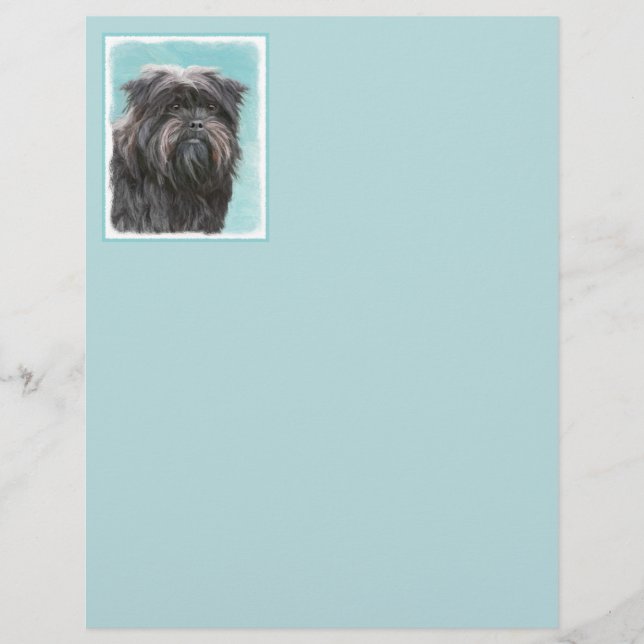 Affenpinscher Painting - Cute Original Hund Art (Framsida)