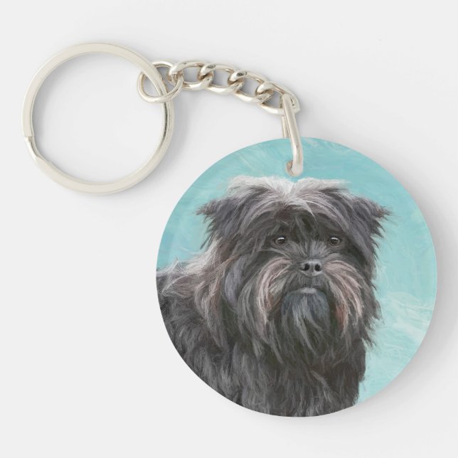 Affenpinscher Painting - Cute Original Hund Art (Framsidan)