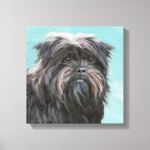 Affenpinscher Painting - Cute Original Hund Art Canvastryck