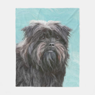 Affenpinscher Painting - Cute Original Hund Art Fleecefilt