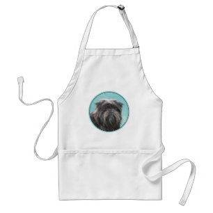 Affenpinscher Painting - Cute Original Hund Art Förkläde