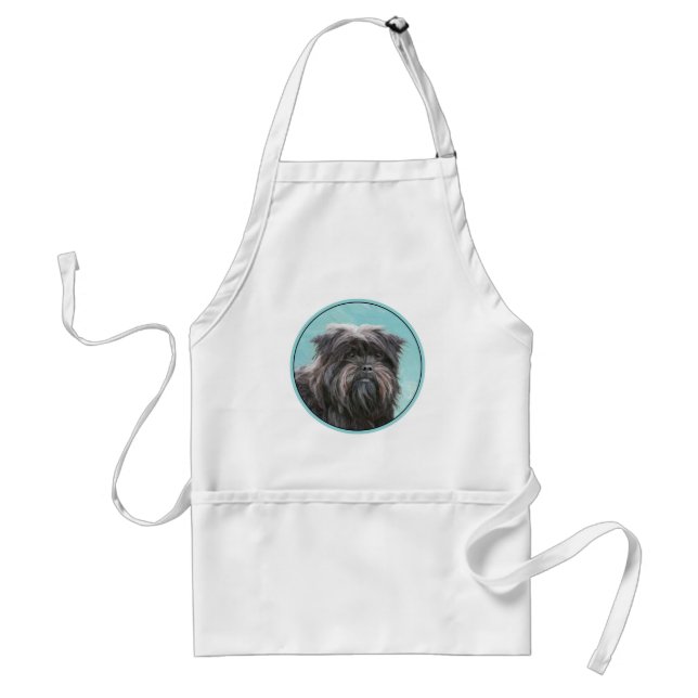 Affenpinscher Painting - Cute Original Hund Art Förkläde (Framsidan)