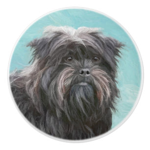 Affenpinscher Painting - Cute Original Hund Art Knopp