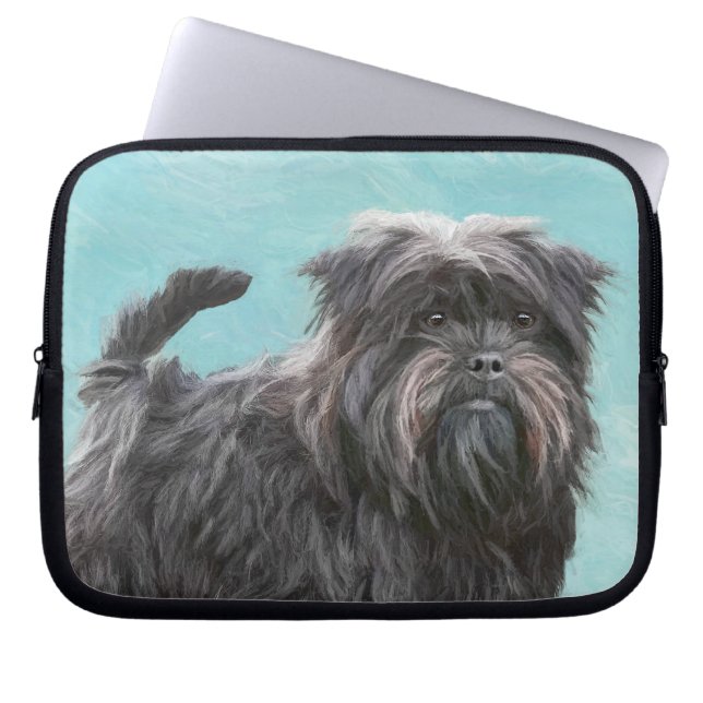 Affenpinscher Painting - Cute Original Hund Art Laptop Fodral (Framsidan)
