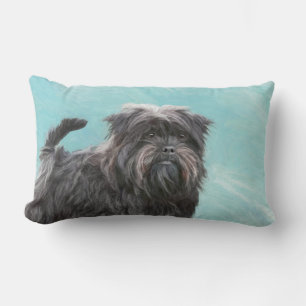 Affenpinscher Painting - Cute Original Hund Art Lumbarkudde