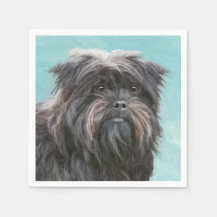 Affenpinscher Painting - Cute Original Hund Art Pappersservett