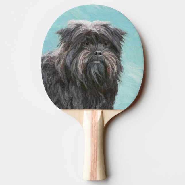Affenpinscher Painting - Cute Original Hund Art Pingisracket (Baksidan)