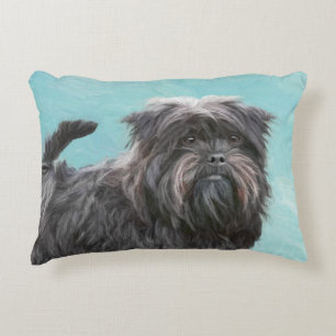 Affenpinscher Painting - Cute Original Hund Art Prydnadskudde