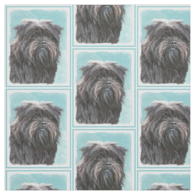 Affenpinscher Painting - Cute Original Hund Art Tyg (Provkarta)