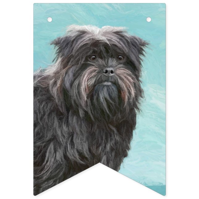 Affenpinscher Painting - Cute Original Hund Art Vimplar (Första flaggan)