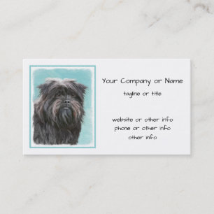 Affenpinscher Painting - Cute Original Hund Art Visitkort