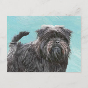 Affenpinscher Painting - Cute Original Hund Art Vykort