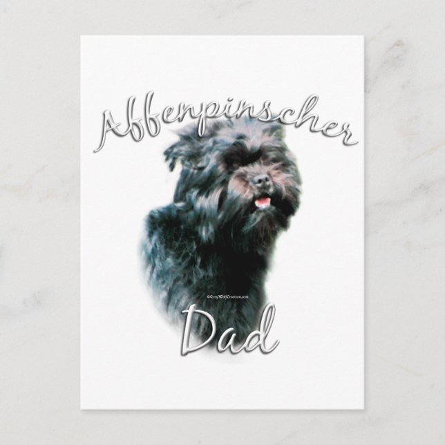 Affenpinscher Pappa 2 Vykort (Framsida)
