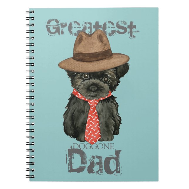 Affenpinscher Pappa Anteckningsbok (Framsidan)