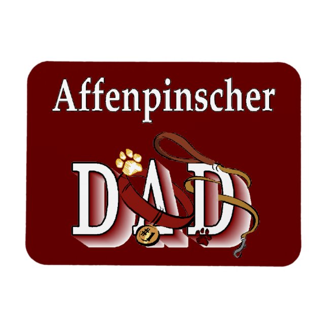 Affenpinscher Pappa Magnet (Horisontell)