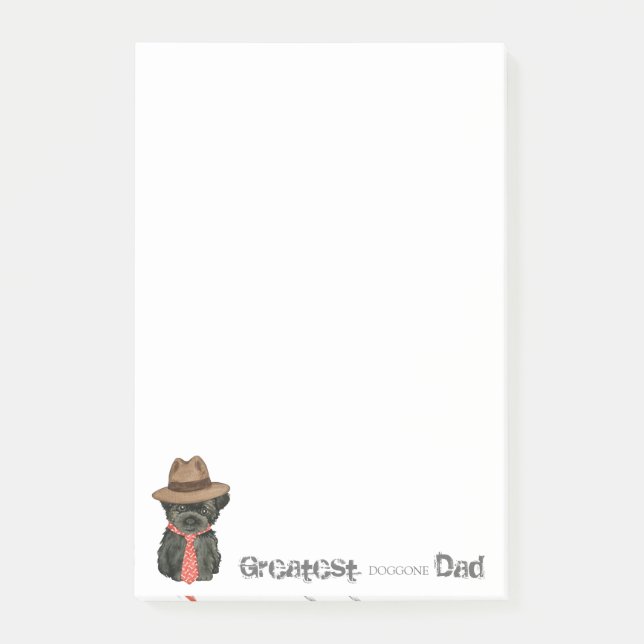 Affenpinscher Pappa Post-it Block (Framsida)