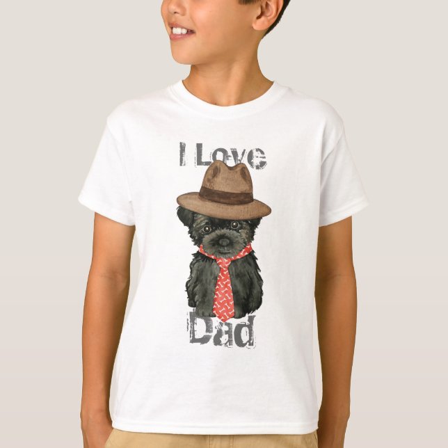 Affenpinscher Pappa Tee Shirt (Framsida)