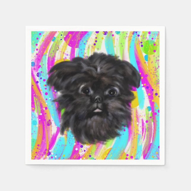 Affenpinscher Pappersservett (Framsidan)