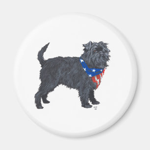 Affenpinscher Patriotisk Magnet