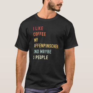 Affenpinscher Retro Hund och kaffe T Shirt