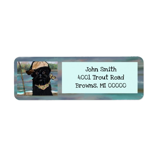 Affenpinscher Returadress Etikett (Framsidan)