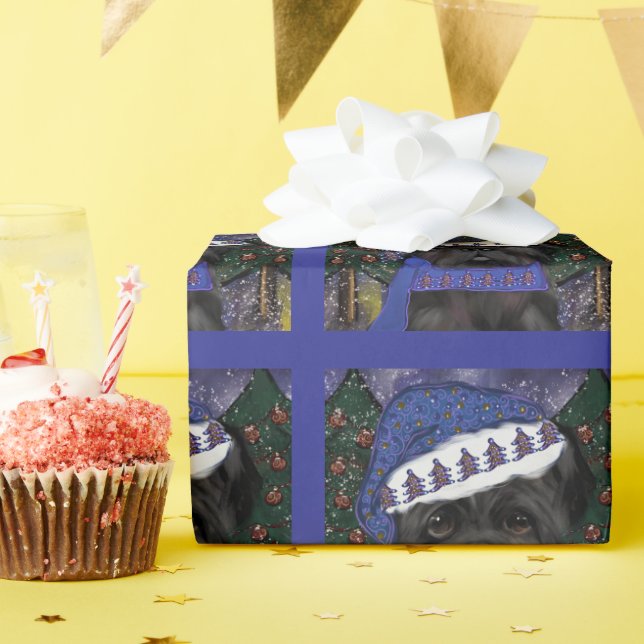 Affenpinscher Santa Presentpapper (Födelsedagsfest)