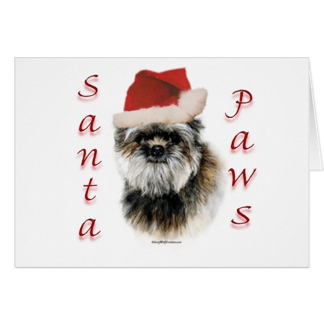 Affenpinscher Santa Tassar Hälsningskort (Framsidan Horizontal)