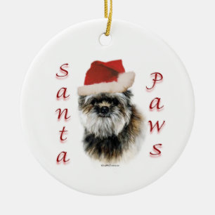 Affenpinscher Santa Tassar Julgransprydnad Keramik