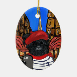 AFFENPINSCHER SELFIE JULGRANSPRYDNAD KERAMIK
