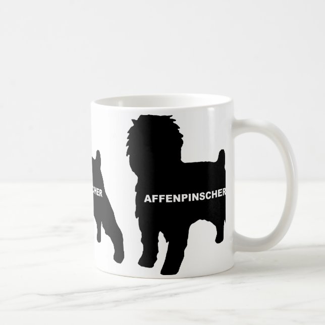 Affenpinscher silo svart namn kaffemugg (Höger)