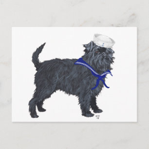 Affenpinscher Sjöman Vykort