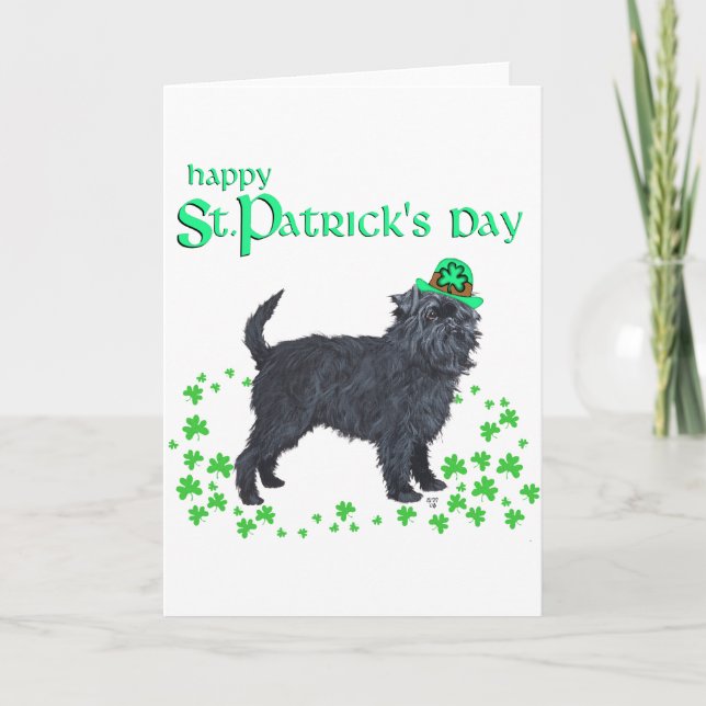 Affenpinscher St Patrick's Day Kort (Framsida)