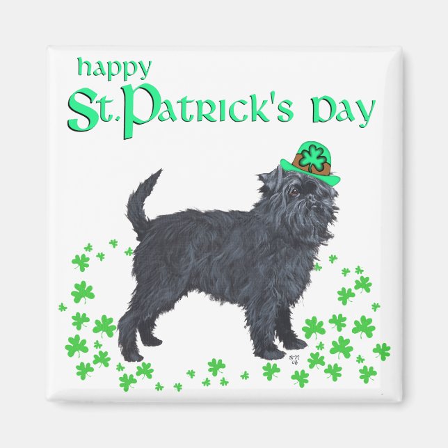 Affenpinscher St Patrick's Day Magnet (Framsidan)