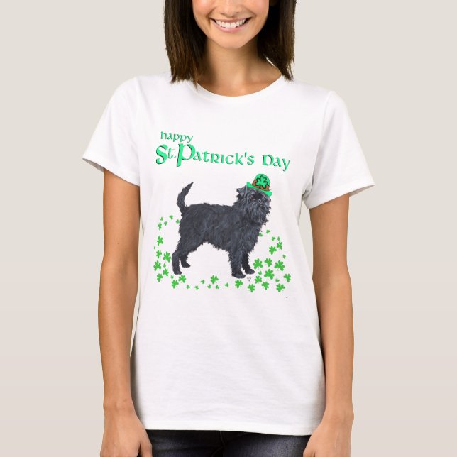 Affenpinscher St Patrick's Day Tee Shirt (Framsida)