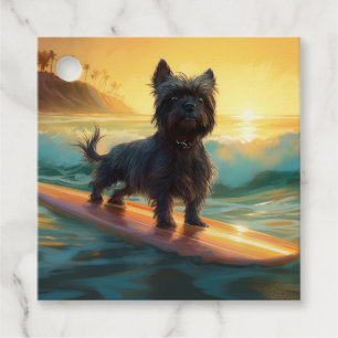 Affenpinscher Strand Surfning Målning Gåvor Etiketter