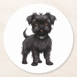 Affenpinscher Underlägg Papper Rund